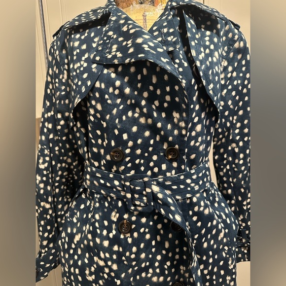 Ann Taylor Spotted Modern Trench Coat - Picture 3 of 7